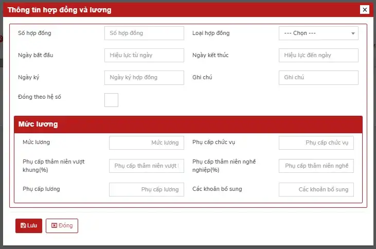 Biểu mẫu thêm thông tin lương trên vBHXH Biểu mẫu thêm thông tin lương trên vBHXH