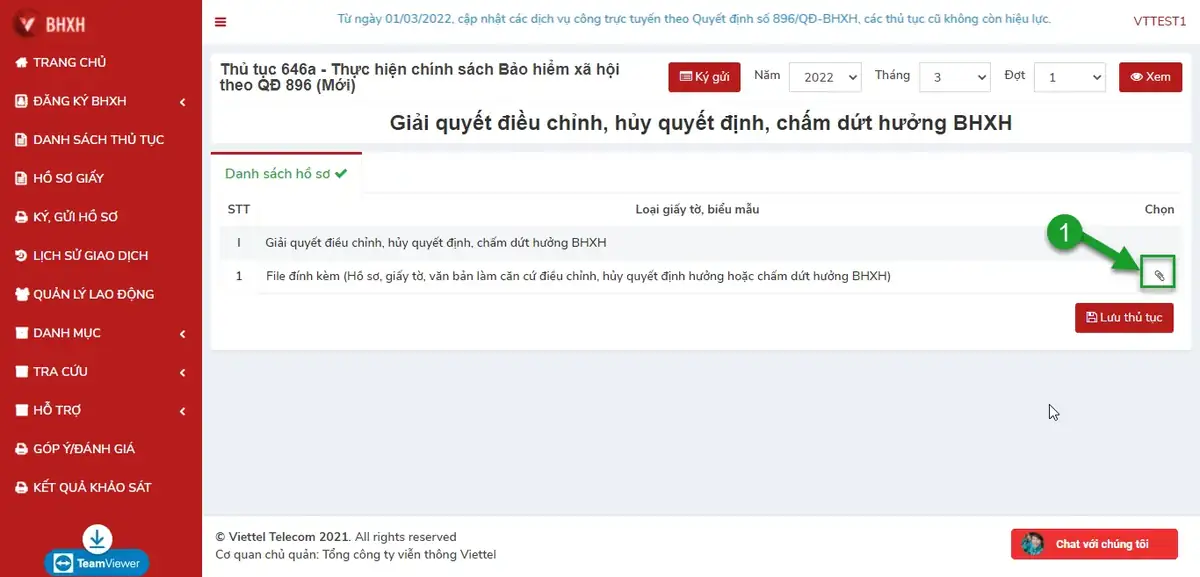 Kê khai hồ sơ điều chỉnh hủy quyết định BHXH Kê khai hồ sơ điều chỉnh hủy quyết định BHXH