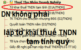 DN không phải nộp tờ khai tạm tính thuế TNDN từ quý IV/2014 DN không phải nộp tờ khai tạm tính thuế TNDN từ quý IV/2014