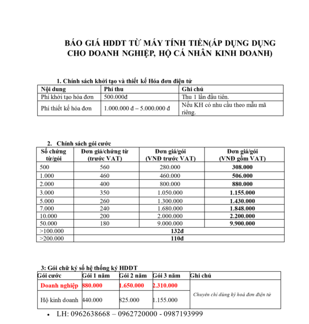 Hoá đơn bán hàng hkd Hoá đơn bán hàng hkd