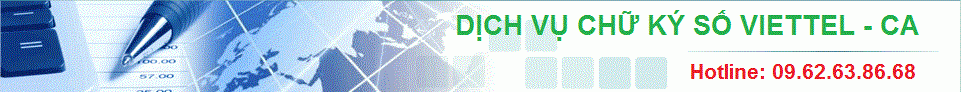 Báo giá chữ ký số Viettel bao gia chu ky so viettel